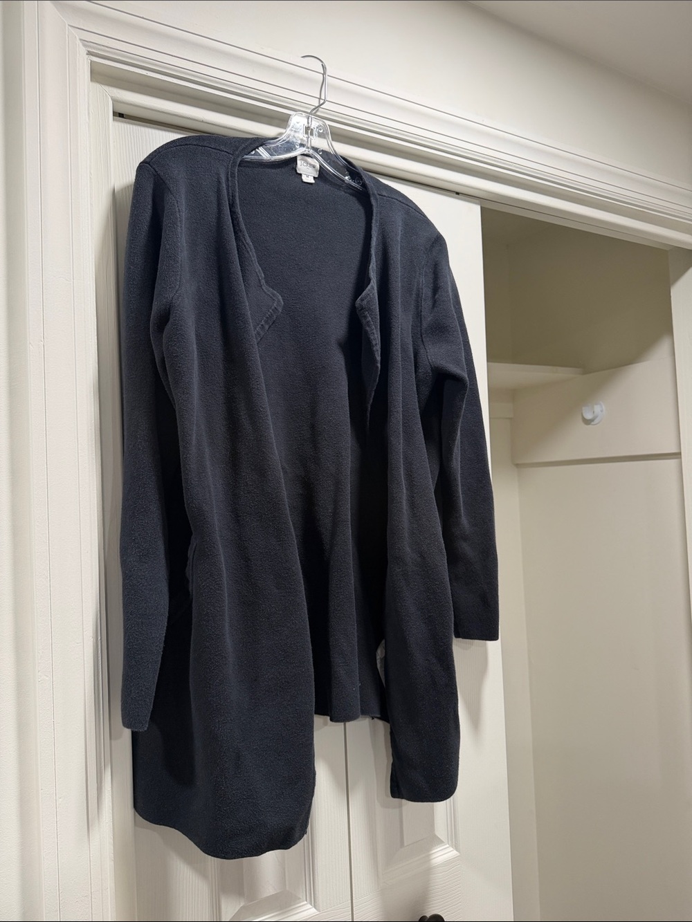 J. Crew Black Open-Front Knit Cardigan